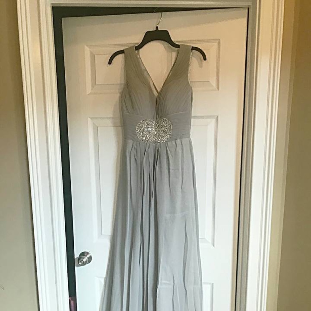 Silver Gown Brand NWT Sz.6 Embellished Waist